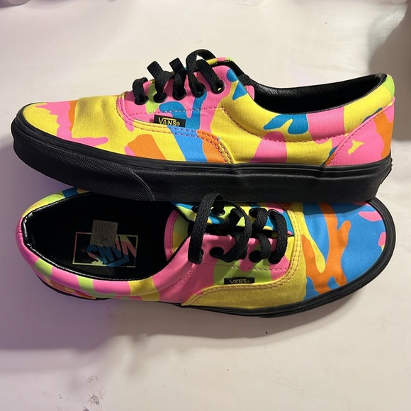 Neon Camo Vans - Never been worn - Picture 3 of 4